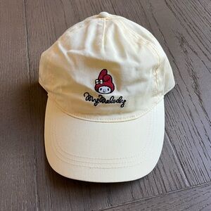 H&M My Melody Twill Baseball Cap Size 8/14 Youth Ages 8-12 Y Light Yellow NWT!!